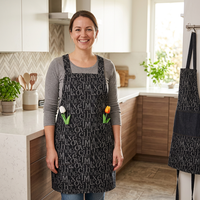 Tablier robuste personnalisé avec logo OEM, tablier de cuisine imperméable réglable pour femmes, barbier, chef cuisinier