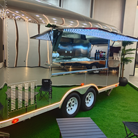Chariot de bar mobile, stations de cocktails pour accessoires de food truck, chariot roulant électrique pour camping-car, fibre de verre, aluminium, acier inoxydable