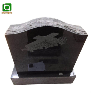 Cimetière personnalisé granit noir pierre tombale verticale pierre tombale - Product Image 3