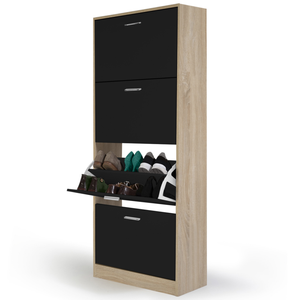 Usine directe <span class=keywords><strong>noir</strong></span> organisateur 4 portes étagère à <span class=keywords><strong>chaussures</strong></span> moderne Oem Chine prix de gros rotatif en bois stockage <span class=keywords><strong>armoire</strong></span> à <span class=keywords><strong>chaussures</strong></span> pour la maison - Product Image 2
