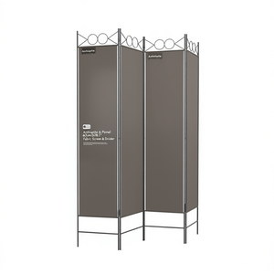 Separador de Ambientes de 4 Paneles Color Antracita, 63x78.7, Pantalla de Tela Plegable, Diseño Moderno - Product Image 1