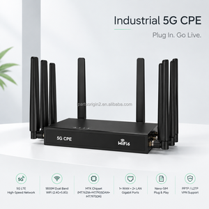 เราเตอร์ 5G อุตสาหกรรม LTE CPE ความเร็ว 1800Mbps รองรับ WiFi แบบดูอัลแบนด์ ชิปเซ็ต MTK 4T4R พอร์ต Gigabit WAN/LAN รองรับซิมนาโน รองรับ PPTP L2TP VPN - Product Image 1
