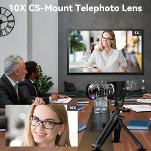 เว็บแคม USB 12MP 4K 1080P 120fps กล้องความเร็วสูง ซูมแบบแมนนวล 10 เท่า (5-50 มม. CS-Mount) ถ่ายภาพระยะใกล้, เว็บแคม UVC สำหรับพีซีแบบเสียบใช้งานได้ทันที - Product Image 5