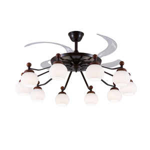 Lámpara <span class=keywords><strong>de</strong></span> <span class=keywords><strong>Techo</strong></span> con Ventilador Integrado, Control Remoto, Lámpara Principal para Sala <span class=keywords><strong>de</strong></span> Estar, Estilo Antiguo, Silenciosa, Conversión <span class=keywords><strong>de</strong></span> Frecuencia Eléctrica - Product Image 5