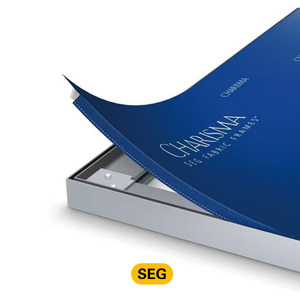 A-NEW Espositore Luminoso <span class=keywords><strong>LED</strong></span> in Tessuto SEG con Cornice in Alluminio Rettangolare, Portatile e Senza Attrezzi per Fiere e Pubblicità - Product Image 3
