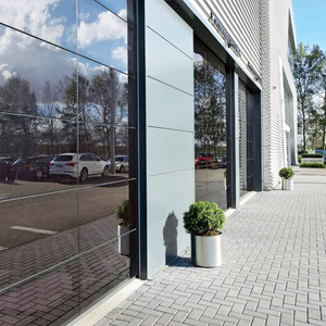 <span class=keywords><strong>Porte</strong></span> de <span class=keywords><strong>garage</strong></span> <span class=keywords><strong>sectionnelle</strong></span> à vue complète en verre miroir et aluminium, <span class=keywords><strong>porte</strong></span> de <span class=keywords><strong>garage</strong></span> moderne à cadre en aluminium pour villa - Product Image 4