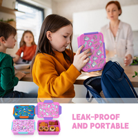 Bestseller Plastik-Lunchbox mit Fächern, Erhitzbare Lebensmittelbehälter für Kinder