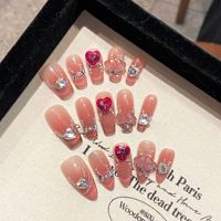 Fabricants en gros européens et américains longs éléments oculaires peints en forme d'amande ongles artificiels faux ongles