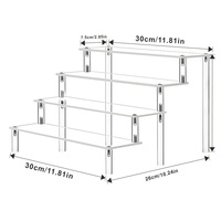 Présentoir à étages en acrylique personnalisé, support en acrylique transparent détachable pour la présentation en boulangerie, en cosmétique et en magasin