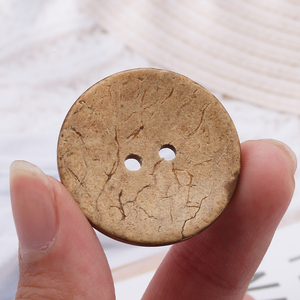 Nút áo-Dừa gỗ thân thiện với môi trường, tròn, lỗ 2/4, phẳng, đa kích cỡ, thủ công tự nhiên - Product Image 4
