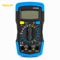 DT830L Multimeter Digital Genggam Portabel Multitester Layar 4-Digit Kelas Akurasi 0.5 AC 200V-600V/DC 200mV-600V Listrik