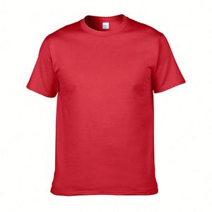 OEM Color Size Crew Neck 100% Cotton Men's T-Shirts Short <b>Sleeve</b> Inner Wear for Daily Comfort Breathable - Product Image 3