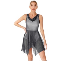 Femmes Sublimation scène danse porter Sexy transparent Costume formation Dancewear danse latine robe femmes
