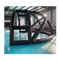 Cage de golf gonflable hermétique de 23 pieds de large, 16 pieds de haut et 13 pieds de profondeur, personnalisable en couleur, en PVC, pour l'extérieur