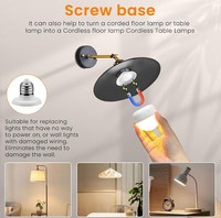 Lumière rechargeable portative à télécommande intelligente d'ampoule de RVB E27 E14 LED avec USB rechargeable