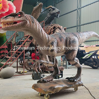 Dinozor Keşif Parkı için Bebek Animatronik Raptor Modeli, Küçük Dinozor Robotu Özelleştirilmiş
