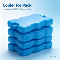 Glacière en forme de vague, pack de glace réutilisable pour glacière, pour le refroidissement des aliments et des boissons lors de pique-niques et de camping en extérieur