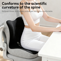 Coussin de siège orthopédique Miandao pour le soutien lombaire, soulagement des douleurs du coccyx, mousse à mémoire de forme ergonomique pour les longues sessions assises