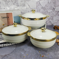 Ensemble de marmites à soupe en céramique personnalisées avec couvercle en verre pour cuisinière à usage domestique cuisine de restaurant pour la cuisson de la soupe