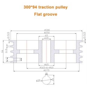 สายพานวี D300*94 แบบหลายร่อง พร้อมรอกนำทาง 4 ร่อง ได้รับการรับรองมาตรฐาน ISO9001 สำหรับงานดึงลวด - Product Image 5