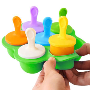 Moule à glaces créatif à 7 cavités avec bâtonnets en <span class=keywords><strong>plastique</strong></span> colorés pour enfants, en <span class=keywords><strong>silicone</strong></span> de qualité alimentaire - Product Image 2