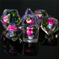 Pour Udixi jeu de rôle RPG personnalisé jeu de dés dés dés en résine en forme de champignon polyédrique pour donjons et Dragons