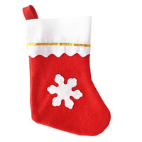 Mini chaussettes de Noël rouges personnalisées vaisselle de fête pour enfants mini bas de Noël en feutre non tissé de décoration