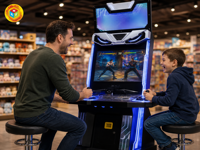 Machine d'arcade 2 joueurs à vendre, borne de jeu de combat à monnayeur, double joystick, LED