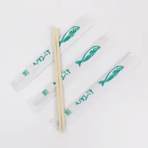 Baguettes en bambou et en bois entièrement scellées emballage en papier baguettes jetables Offre Spéciale aux États-Unis