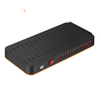 Soporte de teléfono público de 100W, cargador de teléfono móvil de escritorio Usb DE CARGA RÁPIDA, estación de carga Usb de 15 puertos múltiples para múltiples dispositivos