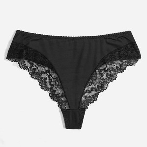 ملابس داخلية نسائية كبيرة الحجم، سراويل داخلية نسائية من الدانتيل، ملابس داخلية متوسطة الارتفاع مضادة للبكتيريا وقابلة للتنفس من النايلون والقطن، تصميم أوروبي أمريكي - Product Image 6