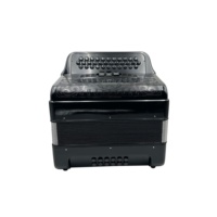 Accordéon diatonique professionnel 34 boutons 12 basses 3 registres portable, corps noir brillant, couverture en bois et celluloid, grille JB3412C