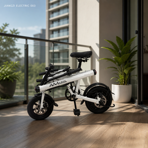 จักรยานไฟฟ้าพับได้แบบพกพา AM E-BIKE สี<span class=keywords><strong>ขาว</strong></span> ขนาดกะทัดรัด เหมาะสำหรับการเดินทางในเมือง น้ำหนักเบา มอเตอร์ดุมล้อหลัง เบรกดิสก์ - Product Image 3