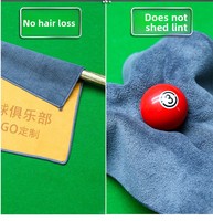 Serviette en tissu suédé pour billard avec logo personnalisé, double face, accessoire d'entretien et de nettoyage pour table de snooker/pool