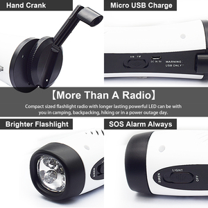 Lampe-Torche MENÉE portative AM FM D'urgence <span class=keywords><strong>Dynamo</strong></span> Manivelle Auto-Alimenté <span class=keywords><strong>Radio</strong></span> - Product Image 4