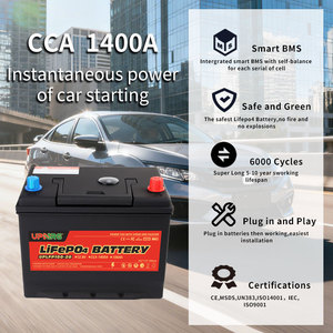Batería de Arranque para Automóvil de 12V, 100Ah, Litio Lifepo4 Starstop, 40Ah, 60Ah, 75Ah, 90Ah, CCA - Product Image 3