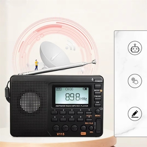 <span class=keywords><strong>Radio</strong></span> de Banda Completa AM FM SW de Bolsillo con Altavoz, Soporte para Tarjeta TF, Grabador USB, Temporizador de Apagado - Product Image 2