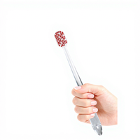 Brosse à dents en plastique lisse et respectueuse de la peau, poils denses résistants à l'usure, poignée confortable pour le brossage des dents matin et soir en famille