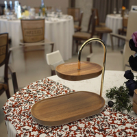 Ensemble de supports à gâteaux en bois pour gâteaux de mariage, présentation de fête