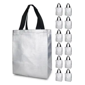 wholesale custom printed eco reusable recyclable sustainable pp non woven, shopping tote laminated gift bags with zipper/