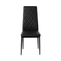 Ensemble de table et de chaises de banquet de haute qualité avec plateau en verre, moderne, noir, 6 places, solide, pour salle à manger