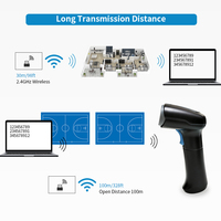 Escáner de Códigos de Barras Inalámbrico QR y Lector de Códigos de Barras 2D PDF417 con Sensor CMOS, Velocidad de Escaneo >3m/s, en Stock para Escaneo POS