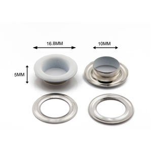 לוגו מותאם אישית עגול מתכת עפעפיים עבור בגדים בצבע לבן לאפיית גימור עבור וילונות נעליים שקיות אביזר - Product Image 1