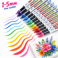 Marqueur acrylique à encre liquide directe FOXFEEL FX.9009 avec pointe pinceau souple, disponible en 12/24/36/48/63/72/84/120 couleurs, idéal pour le graffiti et le dessin DIY