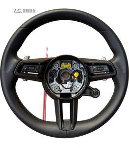 Volant sport en cuir de haute qualité personnalisé à <span class=keywords><strong>4</strong></span> branches de 35 mm avec poignée, compatible <span class=keywords><strong>Porsche</strong></span> 911 Cayman PANAMERA (971), fonction chauffante - Product Image 2