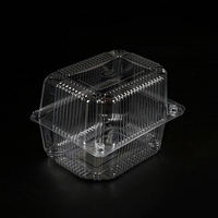 Contenants à clapet en plastique PET transparent de qualité alimentaire pour gâteaux, pain et autres aliments