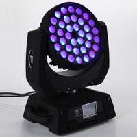 2PCS + Flight Case/ Led Zoom Wash 36x18w Rgbwauv 6in1 Moving Head Light Lyre Wash Zoom Wedding Church Stage Moving Head Wash Light