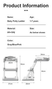 Riduttore WC per Bambini da 1-7 Anni Sgabello <span class=keywords><strong>Vasino</strong></span> Ausilio per Toilette Addestramento al <span class=keywords><strong>Vasino</strong></span> Scala Pieghevole per Uso Domestico - Product Image 6