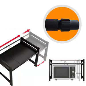 Étagère <span class=keywords><strong>de</strong></span> rangement pour micro-ondes <span class=keywords><strong>à</strong></span> 2 niveaux, <span class=keywords><strong>à</strong></span> placer librement dans la <span class=keywords><strong>cuisine</strong></span>, en métal noir/blanc, <span class=keywords><strong>support</strong></span> <span class=keywords><strong>de</strong></span> rangement <span class=keywords><strong>de</strong></span> bureau pour livres - Product Image 2