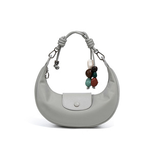 <strong>QuiteS</strong> 2026 New Beaded Pu Zipper Dumpling Shoulder Crossbody Underarm Pea Bag Small Casual Party Elegant Handbag for <strong>Women</strong> - Product Image 6